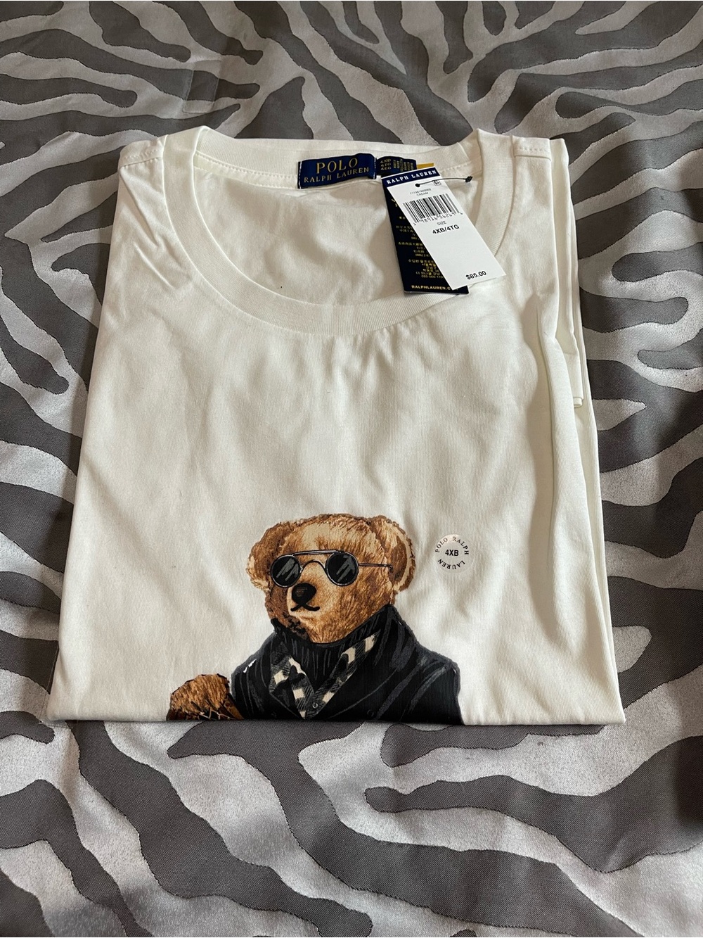 Polo by Ralph Lauren White Bear Graphic Tee for Pets